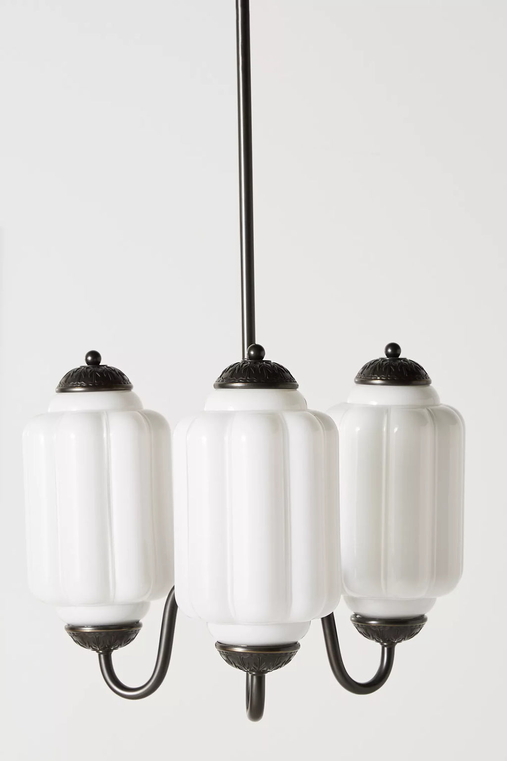 Milk Glass Chandelier Vintage Finish Timeless Elegance Classic Lighting for Dining Room Living Room - Lamylie
