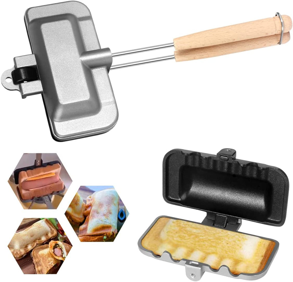 Dobbeltsidig sandwichpanne | Slippbelegg i aluminium for rask tilberedning | 30.5 cm – Lamylie