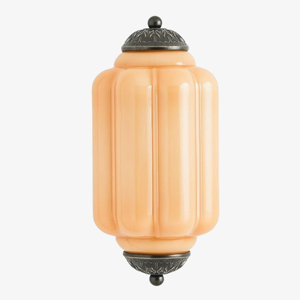 Eloise Vintage Wandleuchte aus Milchglas mit gewelltem Rand - Moderne Akzentbeleuchtung für Bad und Schlafzimmer