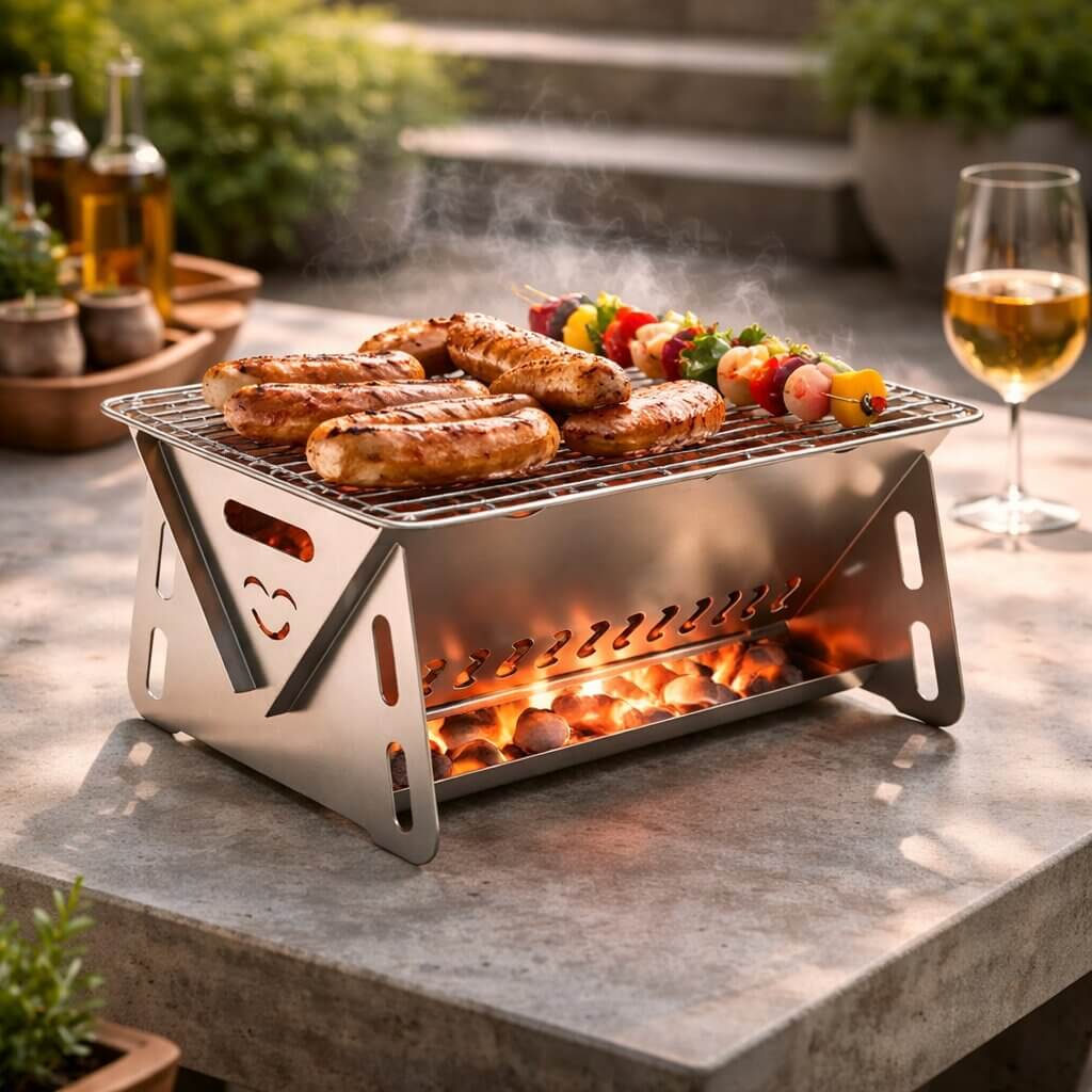 Holzkohlegrill | Schneller Aufbau | Robuste Konstruktion | OutdoorFlamme - Lamylie