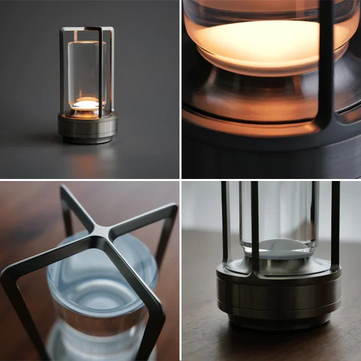 Lumiere Lantern Cordless Crystal Table Lamp - Lamylie