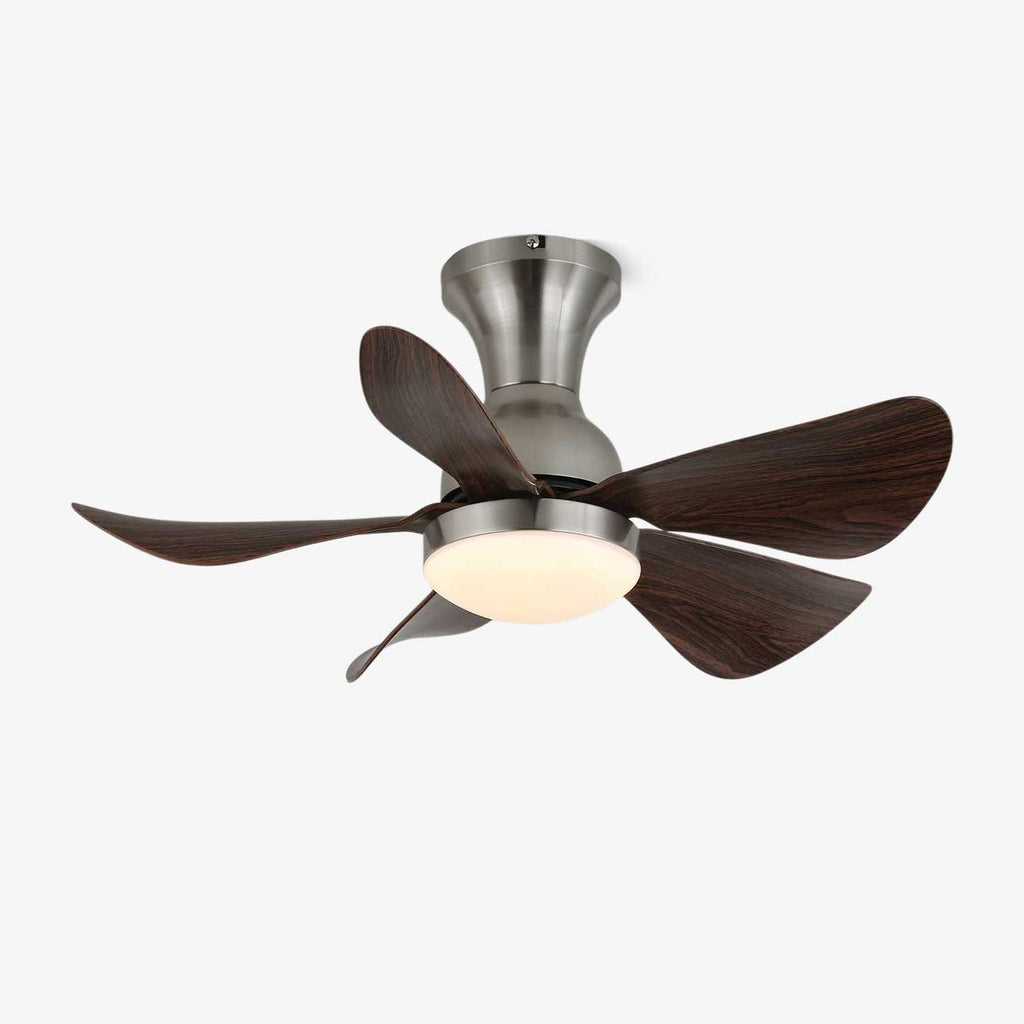 Ceiling Fan Novaro Wood with Lighting | Quiet DC Motor | Elegant Scandinavian Design - Lamylie