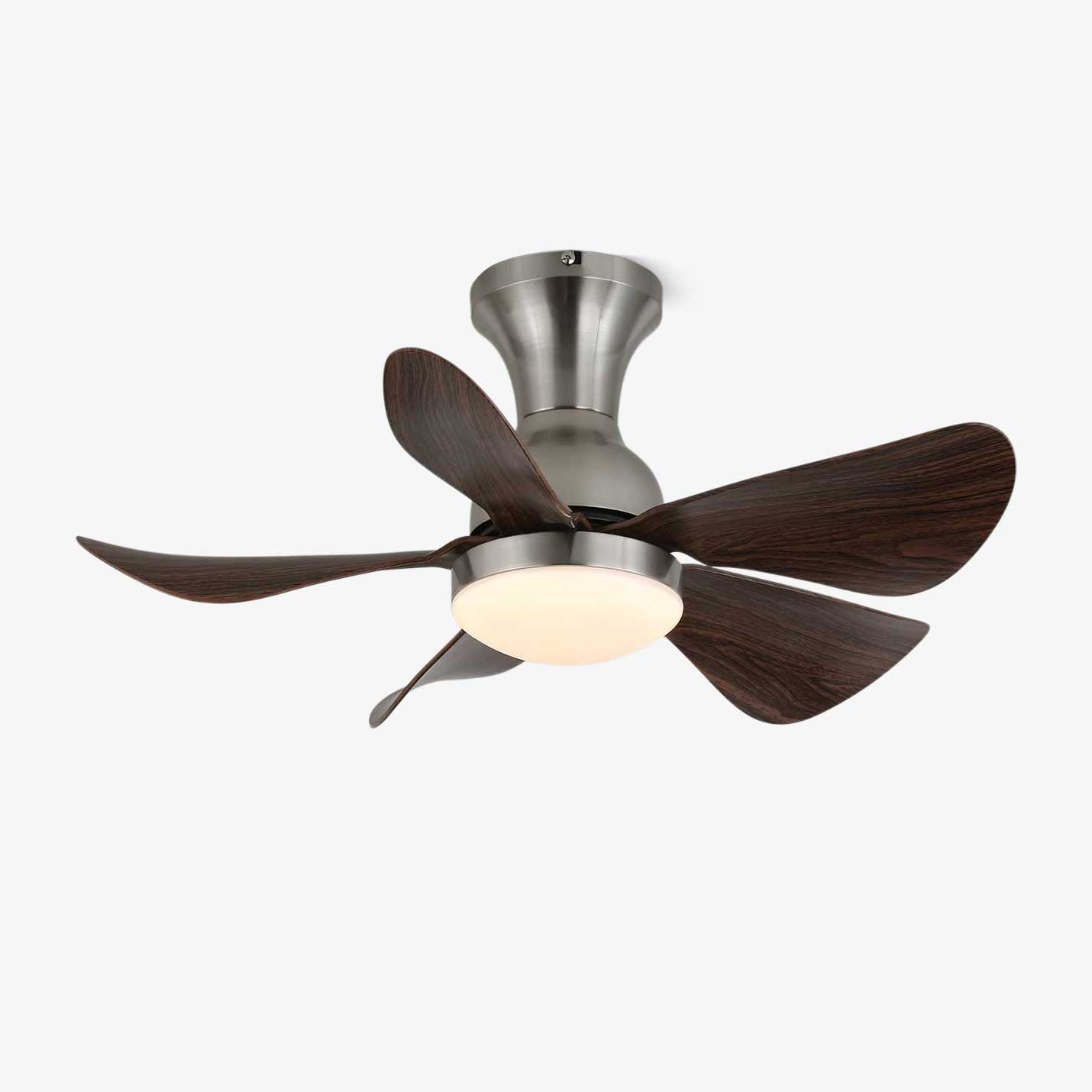 Ceiling Fan Novaro Wood with Lighting | Quiet DC Motor | Elegant Scandinavian Design - Lamylie