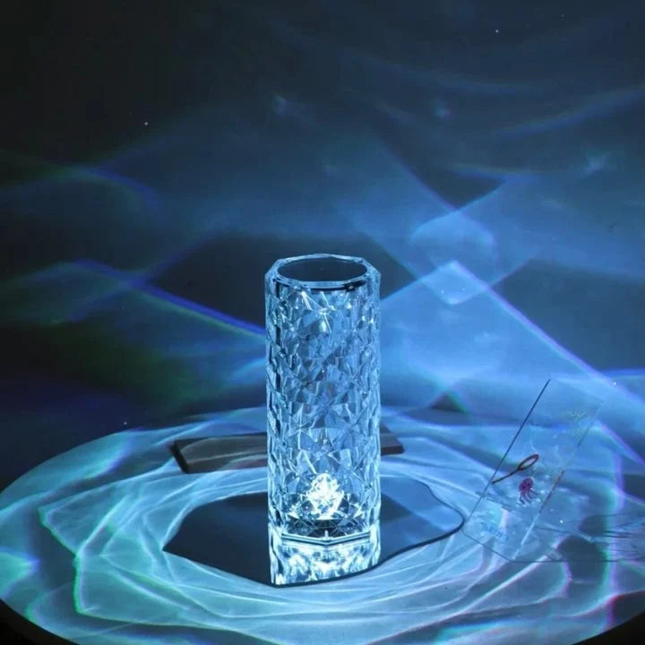SparklingGlow | LED Crystal Touch Table Lamp with 16 Colors and Remote Control - Lamylie