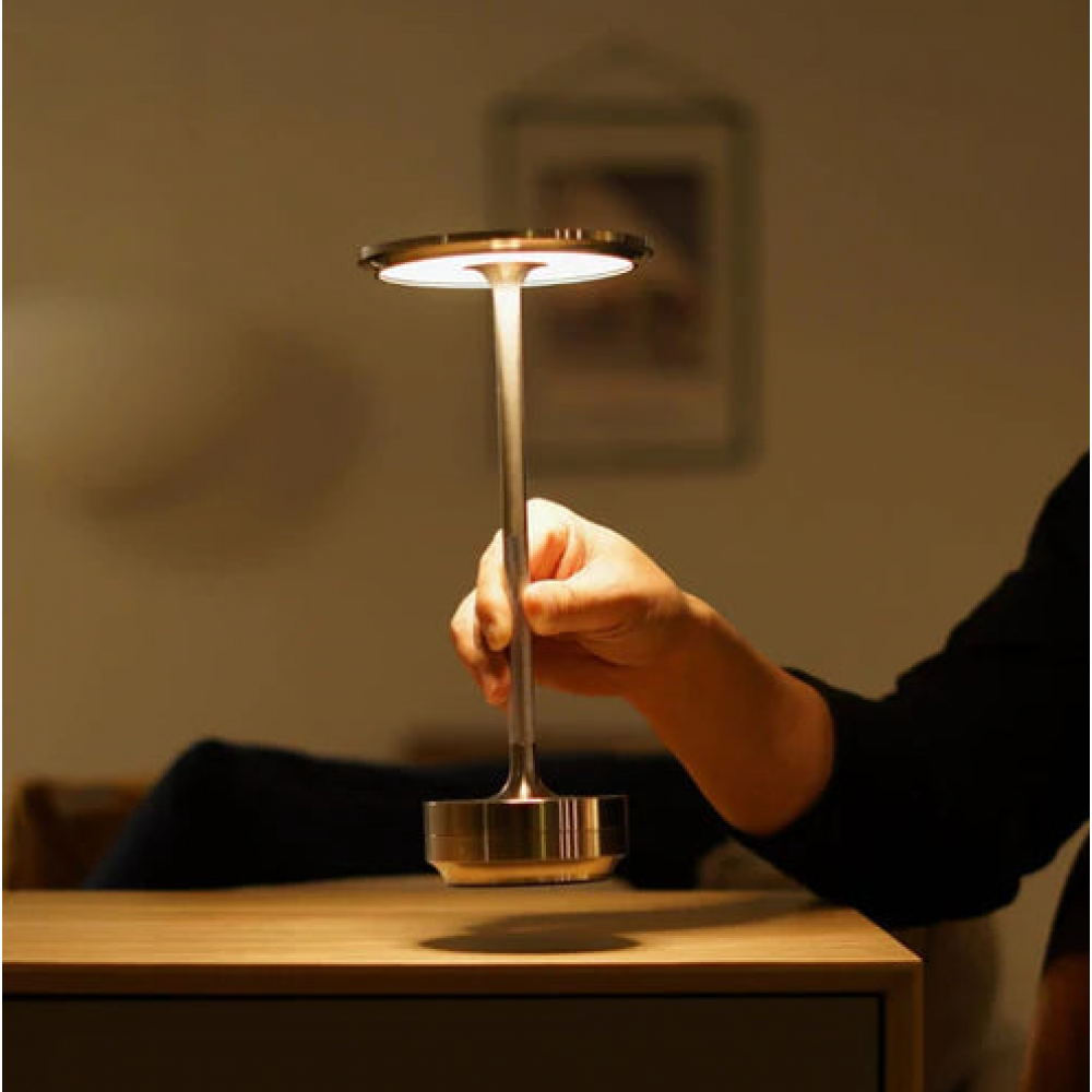 Wireless LED Desk Lamp with Touch Dimmer – Aluminum, IP44 - Lamylie