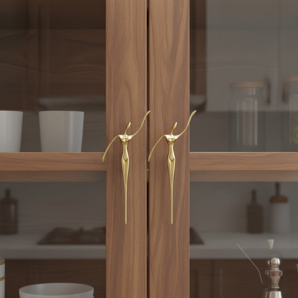 Minimalist Cabinet Handle - Brass Silver Pink - Scandinavian Design Furniture - Lamylie