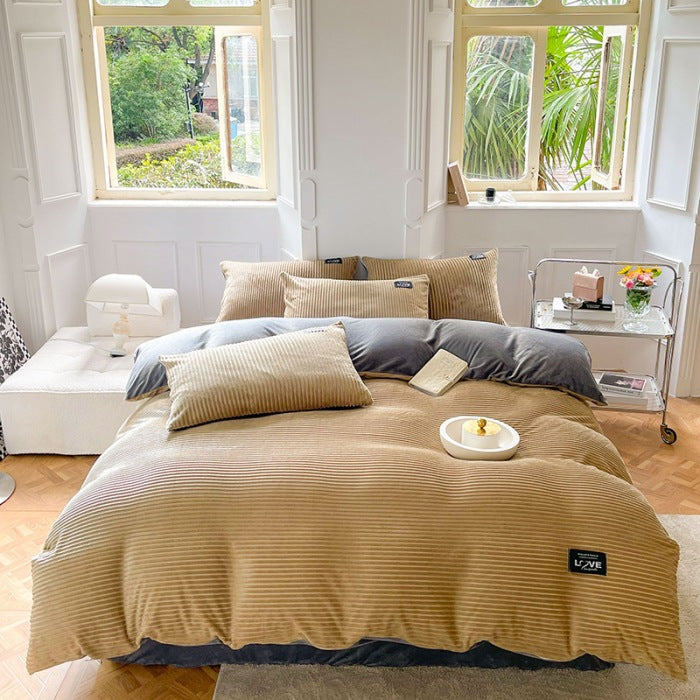 Coral Fleece Bed Cover – Experience Embracing Warmth for Cold Nights - Lamylie