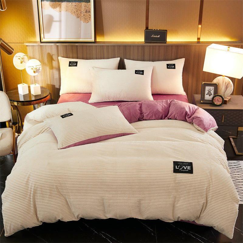 Coral Fleece Bed Cover – Experience Embracing Warmth for Cold Nights - Lamylie