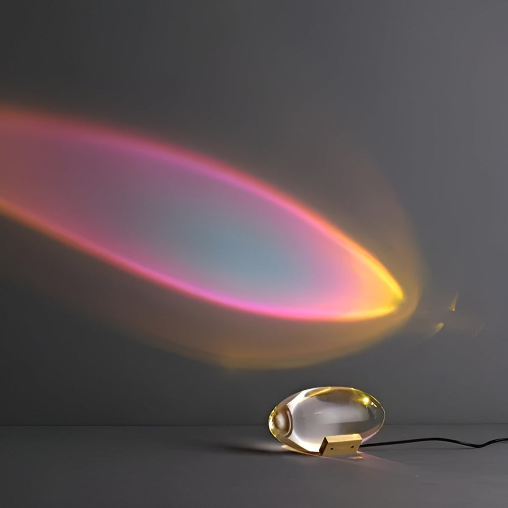 Oval Shaped Table Lamp with Cozy Ambient Lighting - Lamylie