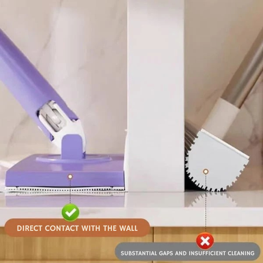 Nettoyant pour sols | Balai à plat avec tête rotative à 360° | Recharge de patin sans contact | MopMate - Lamylie