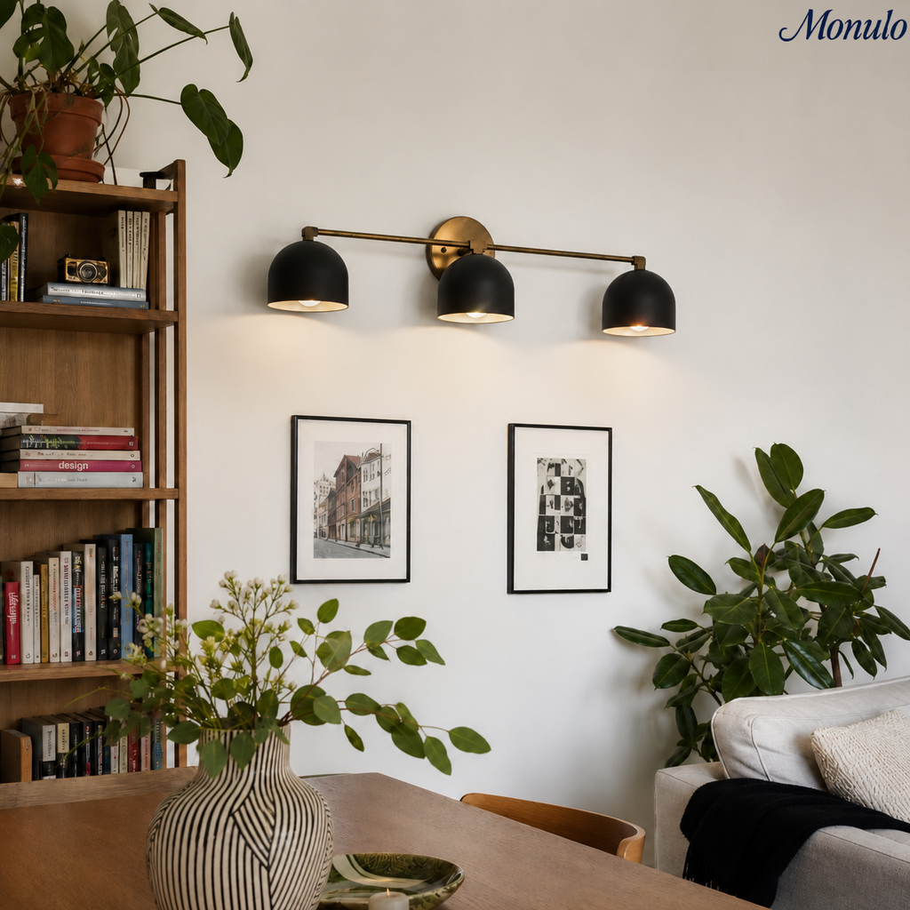 Wall Lamp Dome Shade Mid-Century Retro Design Bathroom Hallway - Lamylie