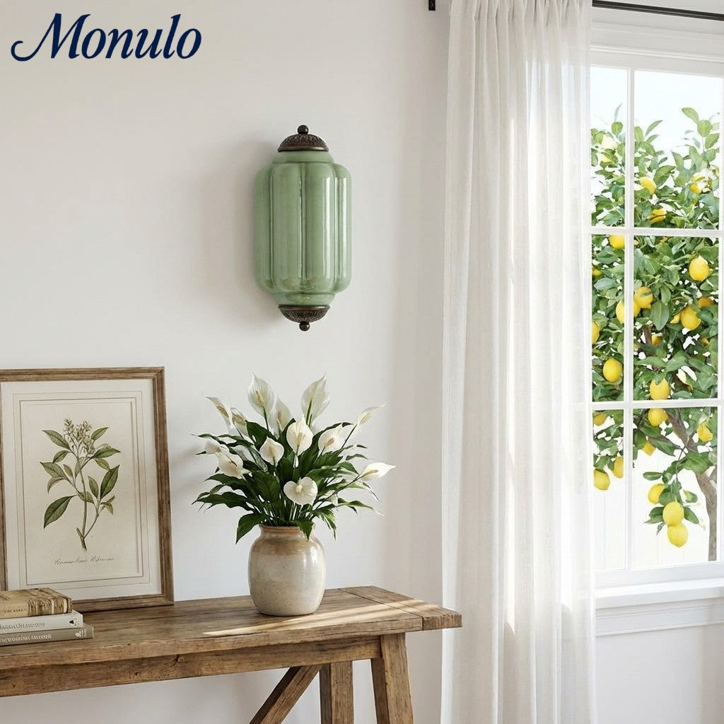Eloise Vintage Wandleuchte aus Milchglas mit gewelltem Rand - Moderne Akzentbeleuchtung für Bad und Schlafzimmer