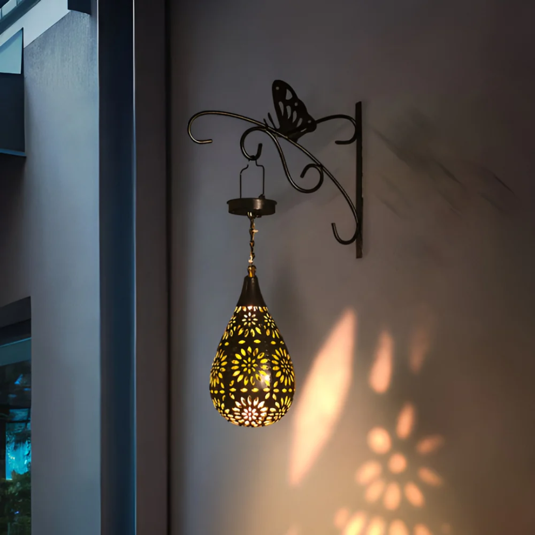 Black Stainless Steel Solar Garden Light with LED - Dusk to Dawn - Lamylie