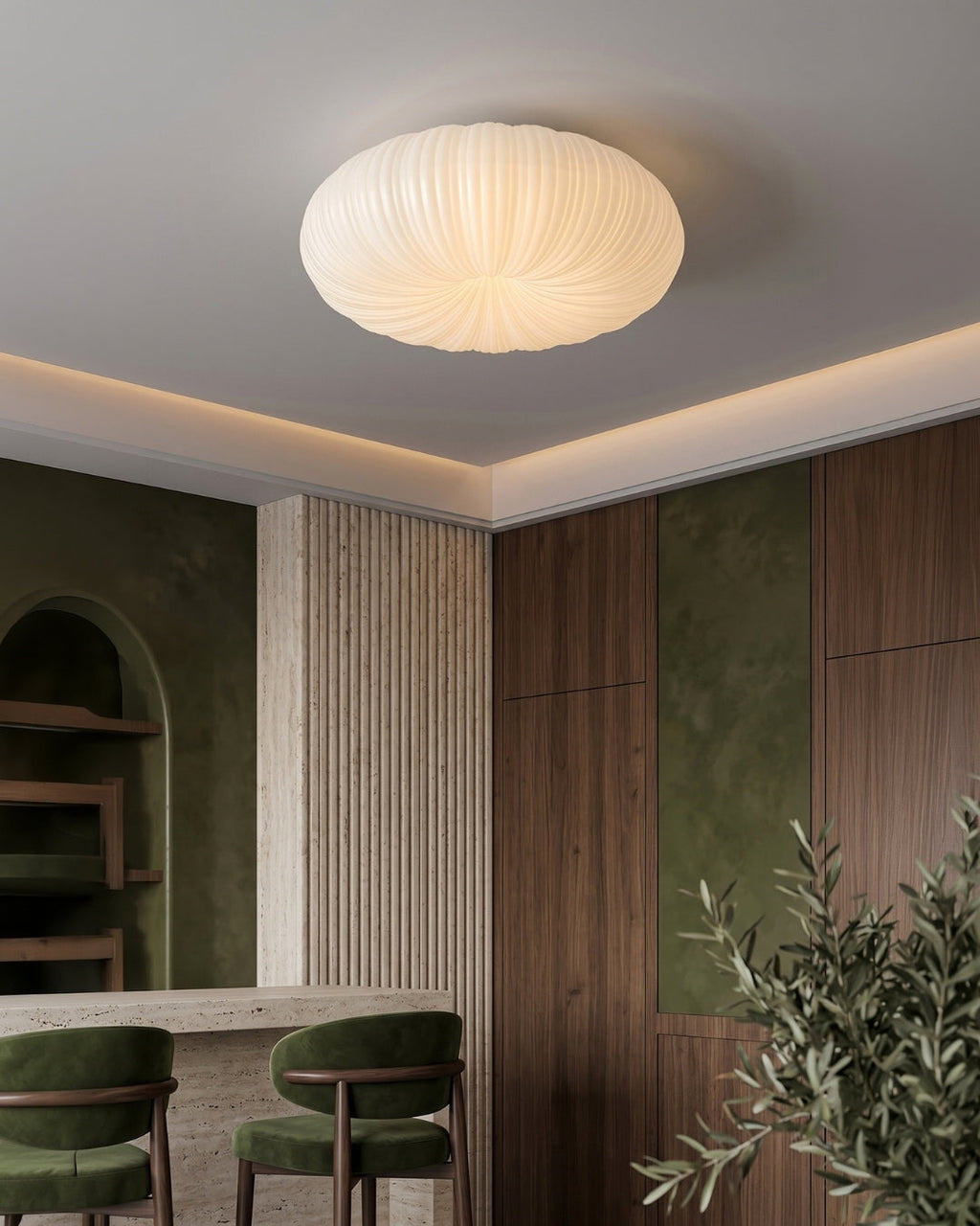 Ceiling Lamp Iris Scandinavian Dimmable Metal & Acrylic with Remote Control for Modern Living Spaces Bedroom Dining Room Ambient Lighting - Lamylie