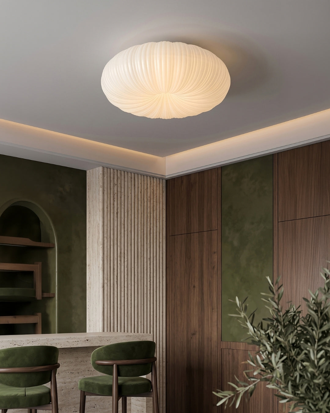 Ceiling Lamp Iris Scandinavian Dimmable Metal & Acrylic with Remote Control for Modern Living Spaces Bedroom Dining Room Ambient Lighting - Lamylie