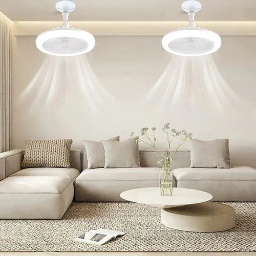 Ventilateur de plafond moderne avec éclairage LED – Rafraîchissement silencieux pour le salon et la chambre – Lamylie