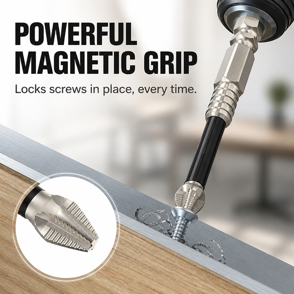 MagnoGrip Magnetischer Schrauber-Bit-Satz – Jede Schraube sofort sicher fixieren für makellose, stressfreie Projekte – Lamylie