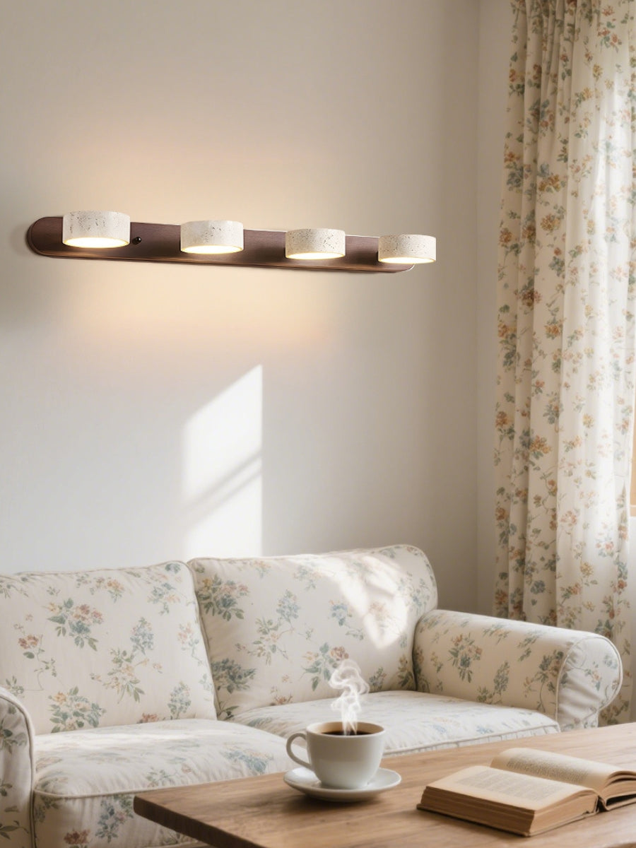 Wandleuchte mit mehreren Lichtpunkten Naturstein moderne Badezimmerbeleuchtung warmweiß kaltweiß 2-3-4 Lichter Steinleuchte - Lamylie
