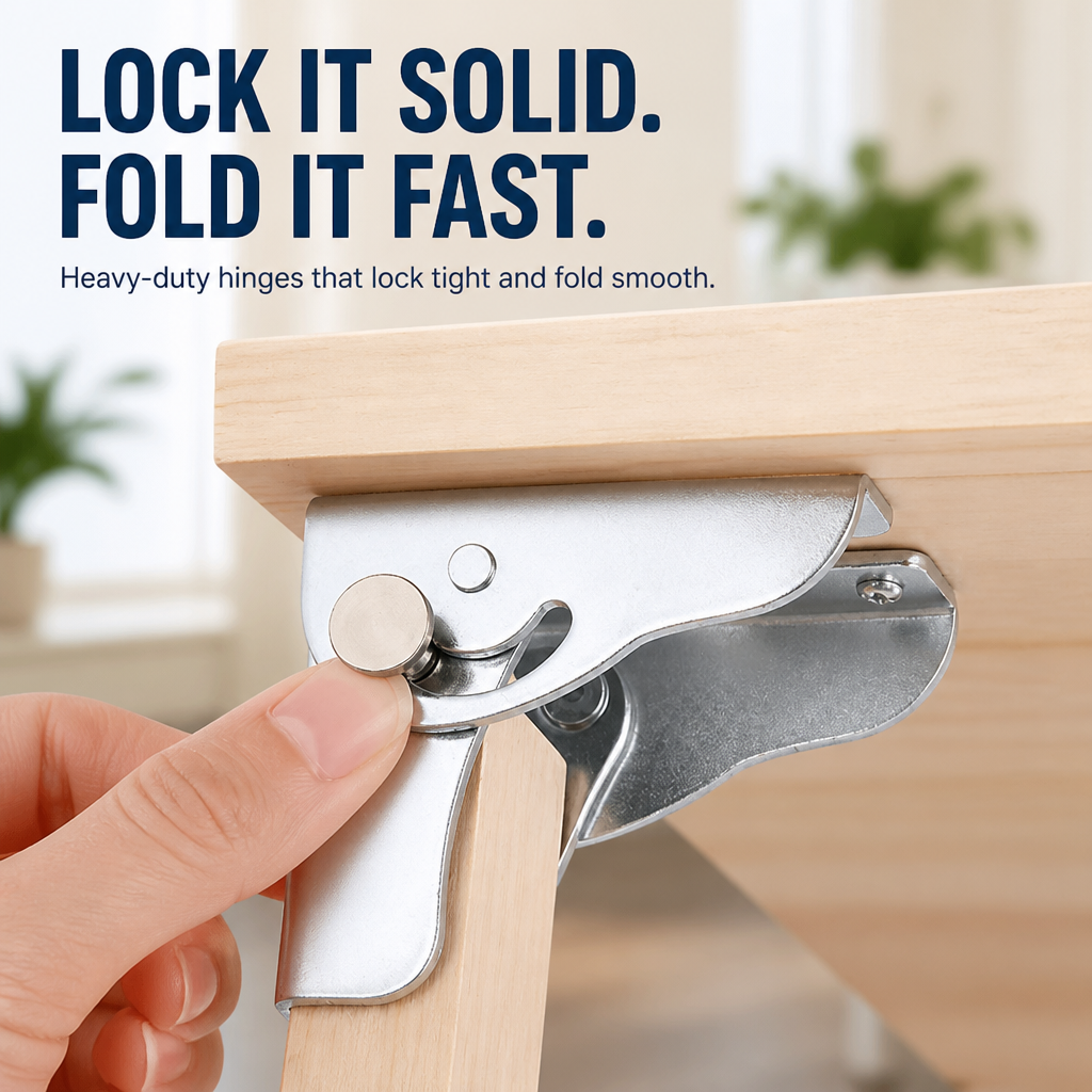 IronLock Fold & Secure Hinges — Unshakable Strength That Frees Your Space Instantly - Lamylie