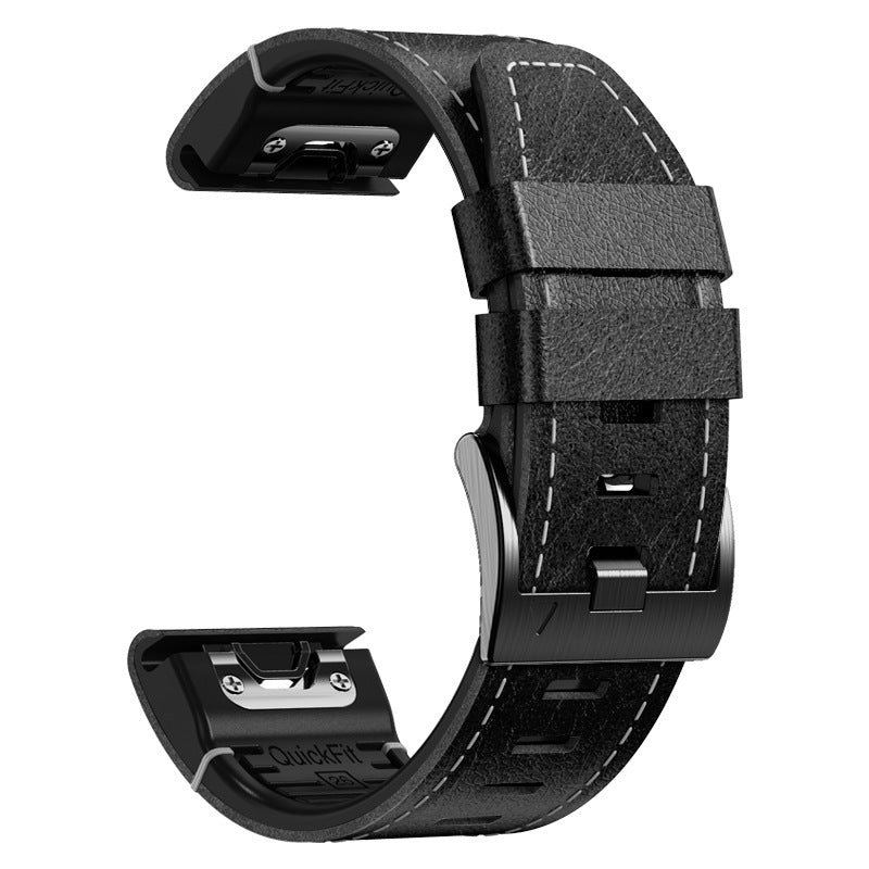 Garmin Fenix 8, 7X és 6X óraszíj — AuroraFlex hibrid bőr- és TPU-szíj