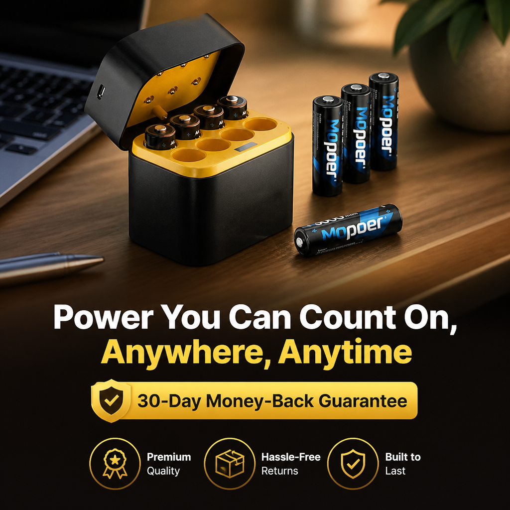 FlashPulse — Recharge AA & AAA Batteries to Full 1.5V Power in 2.5 Hours - Lamylie