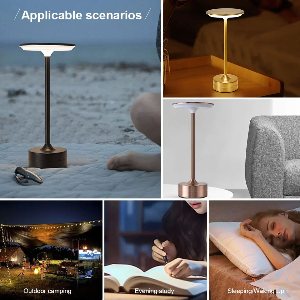 USB Rechargeable LED Desk Lamp Featuring 3 Color Temperature Settings - Lamylie
