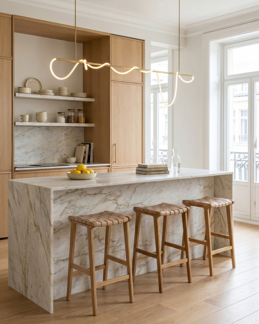 LED Design Pendant Lamp with Black Satin Metal Cord Structure 100 cm Dimmable Warm White Modern Interior Dining Room Kitchen Island - Lamylie
