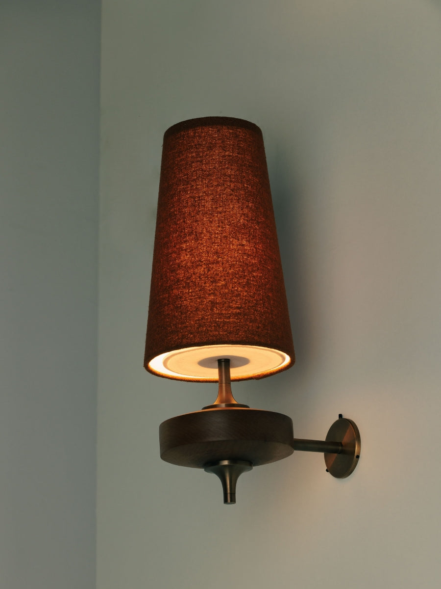 Retro Wall Lamp with Fabric Shade | Vintage Lighting for Bedroom - Lamylie