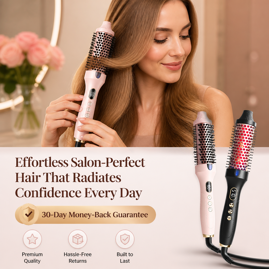 LuxeLiss — Glätten, Locken formen und Volumen verleihen mit nur einer beheizten Bürste – Lamylie