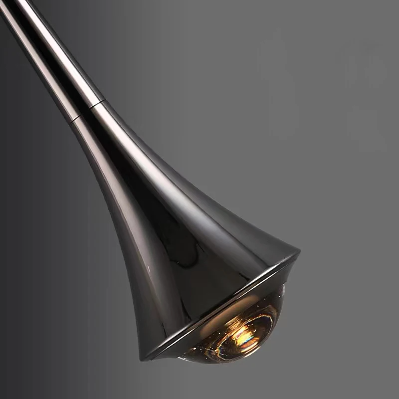 Lumenora Candeeiro Suspenso LED em Forma de Lágrima — Estrutura de Teto Metálica Nórdica