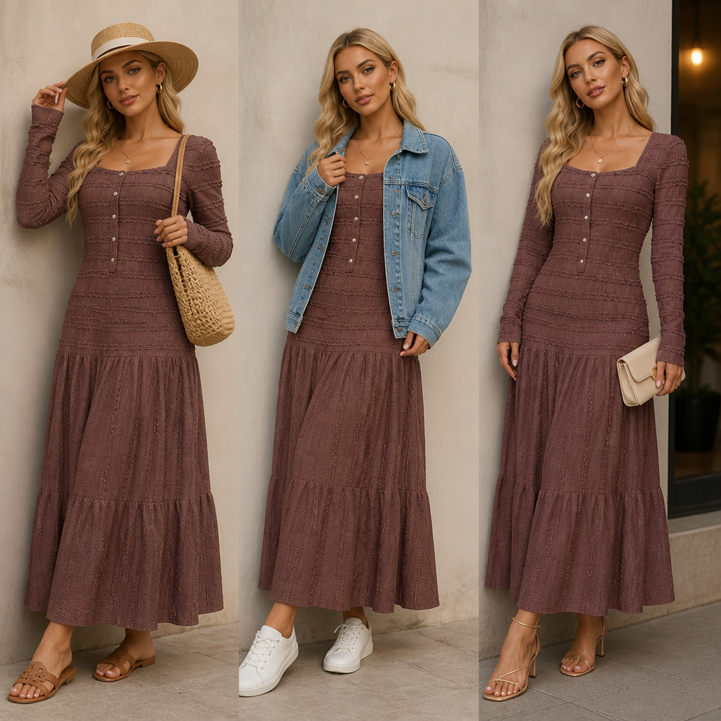 Vestido largo CelestinaFlow — Disfruta de una gracia natural y una confianza que duran todo el día - Lamylie