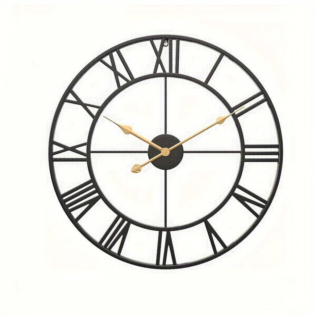 Klasické kulaté nástěnné hodiny Serenetime — kovový rám, průměr 30 cm, tichý chod ručiček