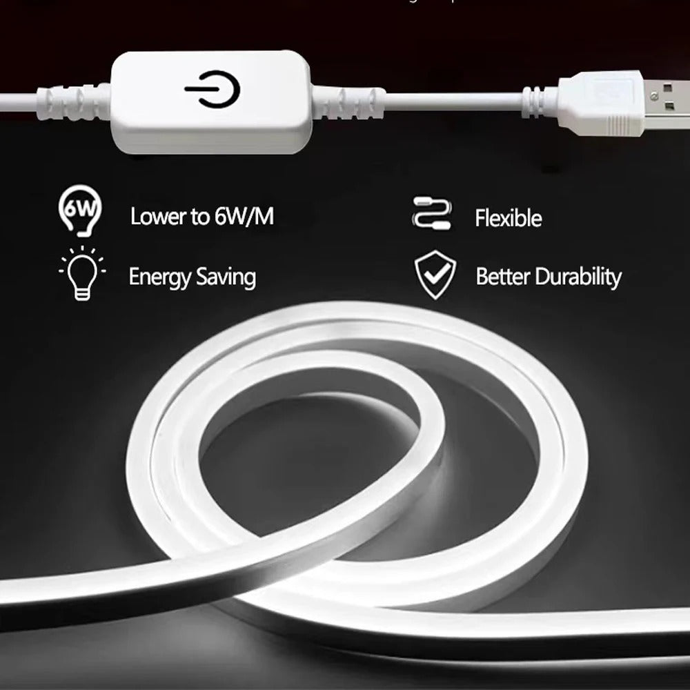 LED-fényszalag öntapadó hátlappal és USB-s érintésvezérléssel - Lamylie