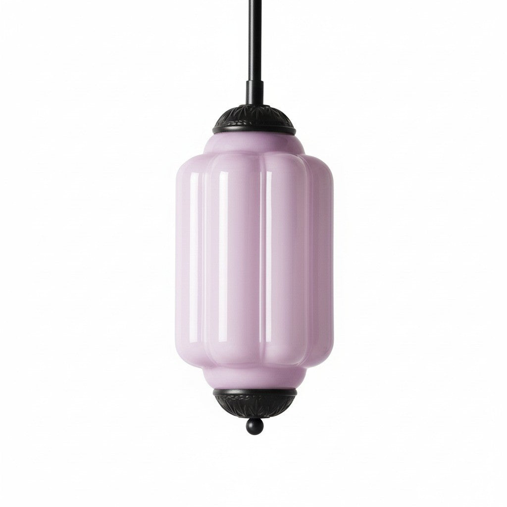 Vintage Milk Glass Pendant Lamp with Wavy Edge | Scandinavian Atmosphere Lighting for Kitchen and Bedroom - Lamylie