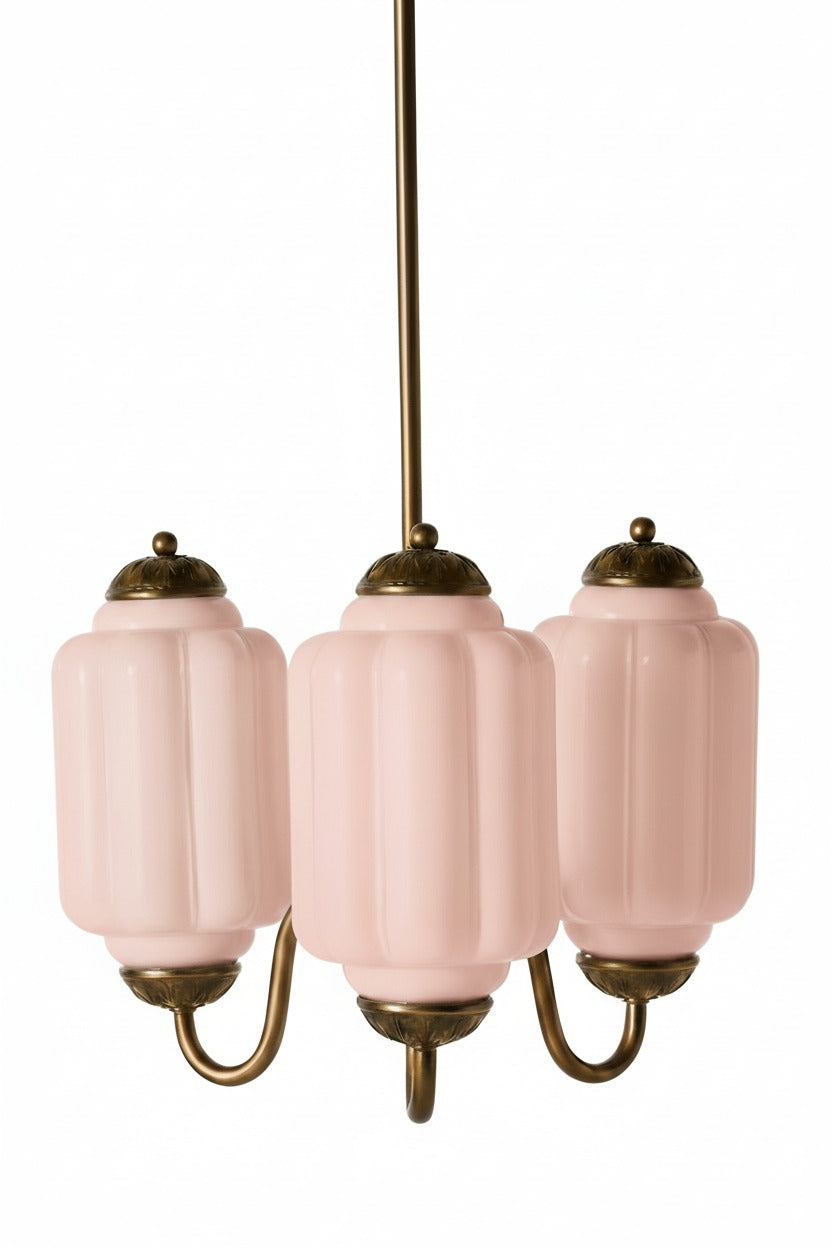 Vintage Milk Glass Pendant Lamp with Wavy Edge | Scandinavian Atmosphere Lighting for Kitchen and Bedroom - Lamylie