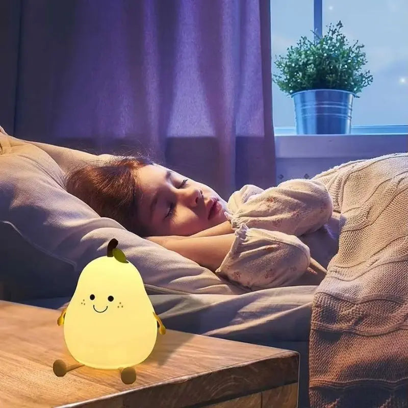 Teardrop-shaped silicone nocturnal lamp - Lamylie