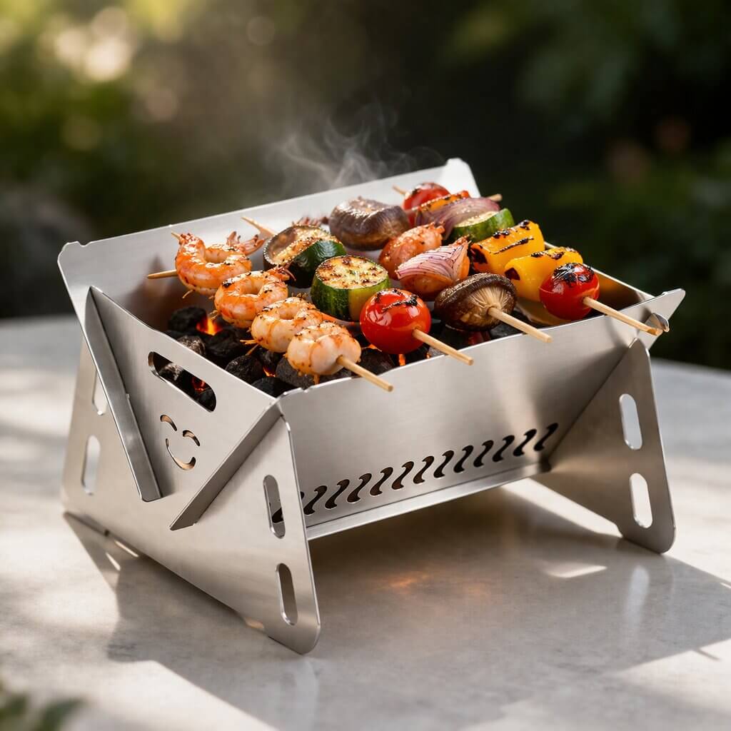 Holzkohlegrill | Schneller Aufbau | Robuste Konstruktion | OutdoorFlamme - Lamylie