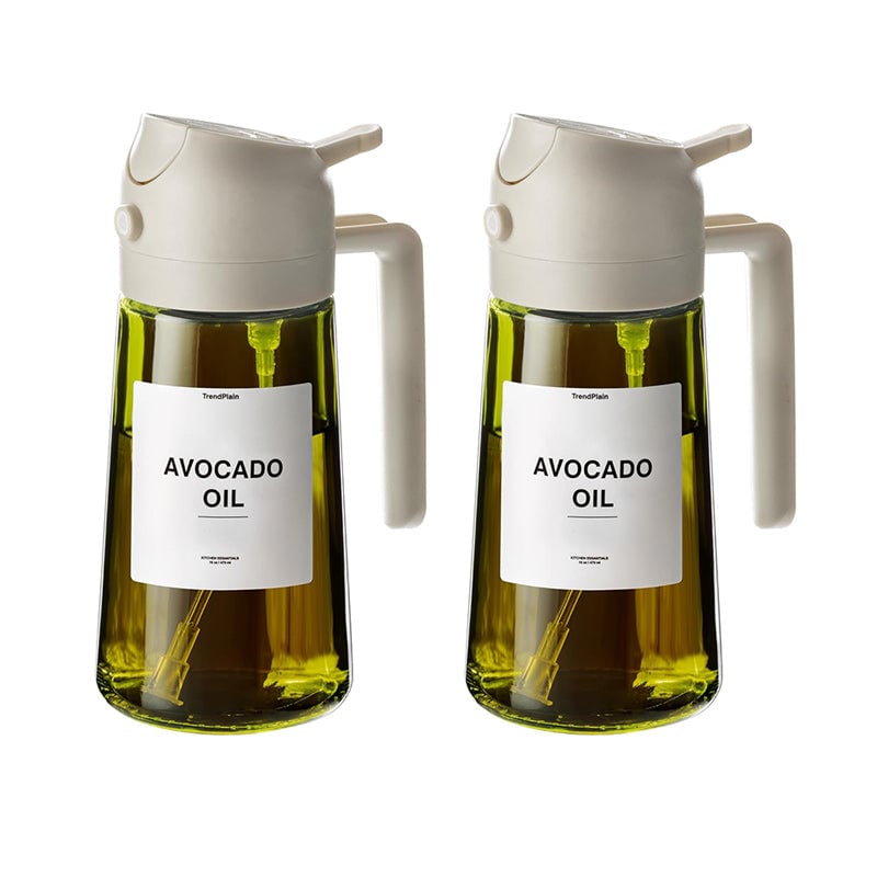 Dispensador y pulverizador de aceite de vidrio de doble función para la cocina - Lamylie