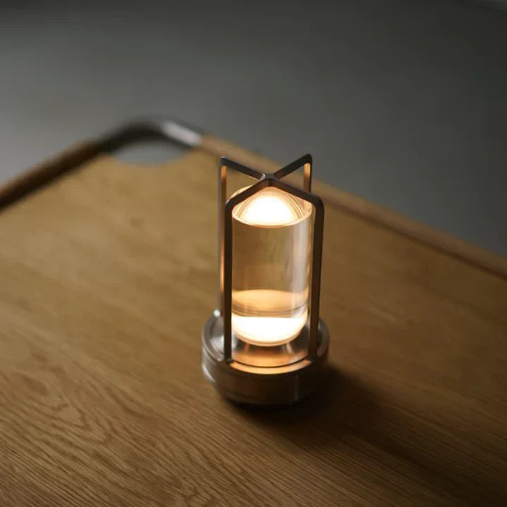 Lumiere Lantern Cordless Crystal Table Lamp - Lamylie