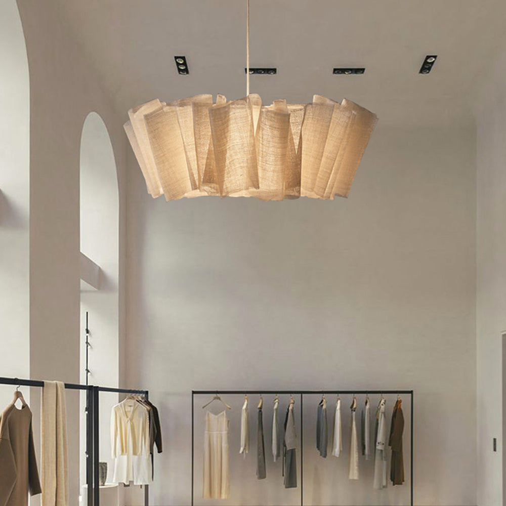 Pleated Fabric Pendant Lamp | Minimalist Scandinavian Lighting for Dining Room & Living Room - Lamylie