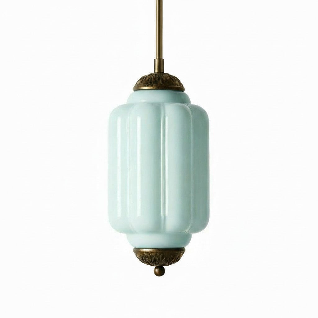 Vintage Milk Glass Pendant Lamp with Wavy Edge | Scandinavian Atmosphere Lighting for Kitchen and Bedroom - Lamylie