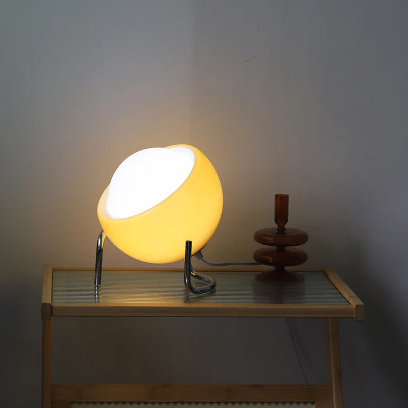 Retro Style Spherical Table Lamp with Warm LED Illumination - Lamylie