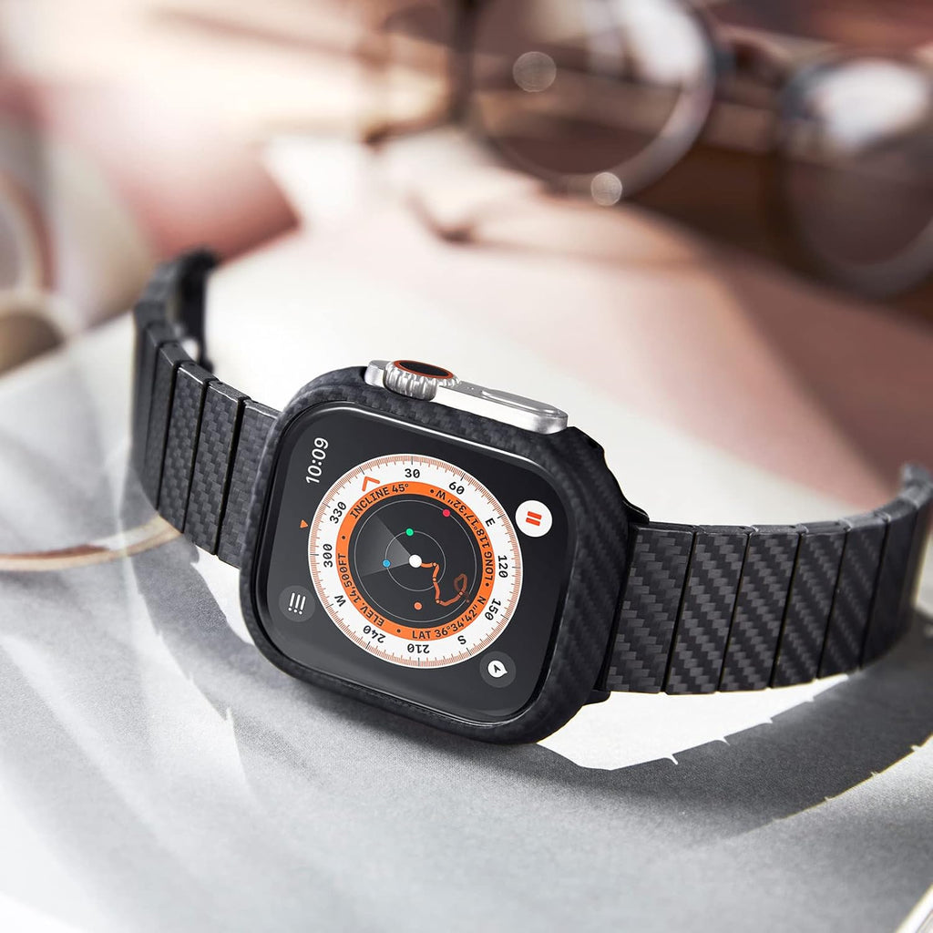 Řemínek AeroWeave pro Apple Watch z uhlíkových vláken — aramidový kryt