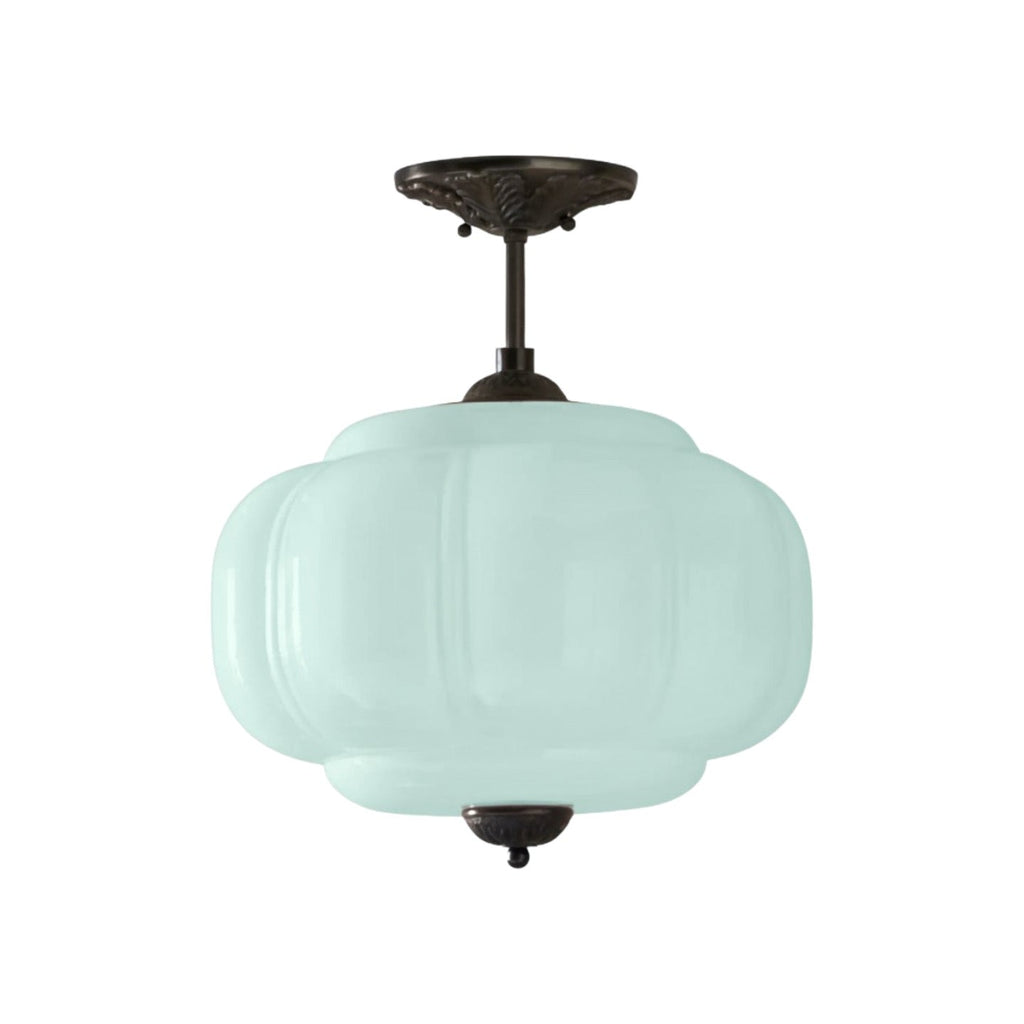 Vintage Milk Glass Pendant Lamp with Wavy Edge | Scandinavian Atmosphere Lighting for Kitchen and Bedroom - Lamylie