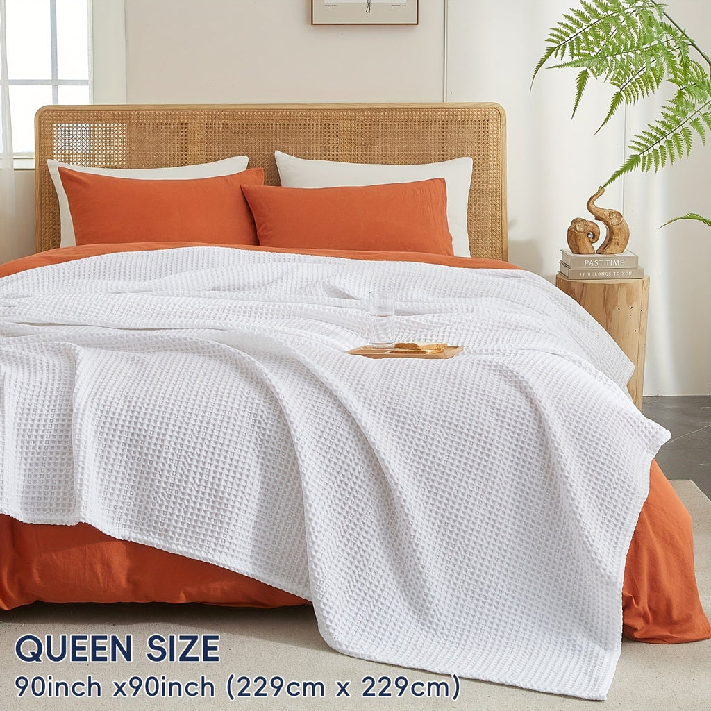 Coperta waffle accogliente Cloudweave — Tessuto leggero, resistente e adatto all’uso quotidiano