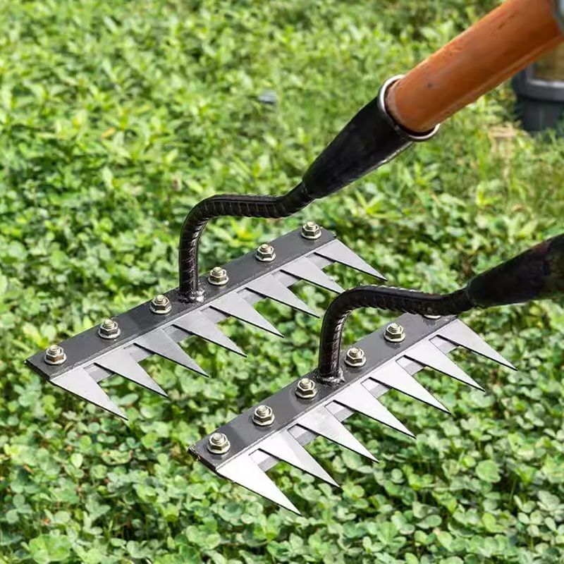 Carbon Steel Garden Weeding Rake - Lamylie