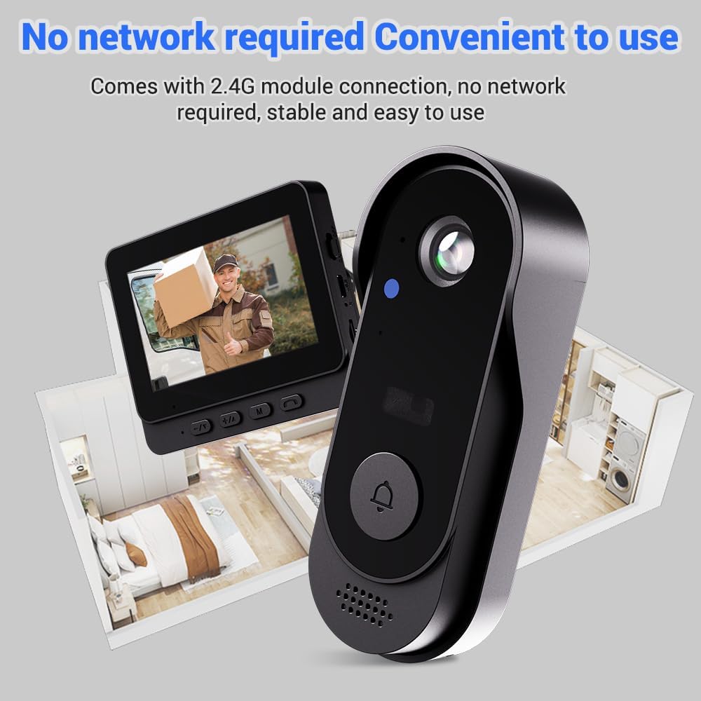 门铃摄像头 | 实时查看与双向通话 | 支持夜视 | RingCam - Lamylie