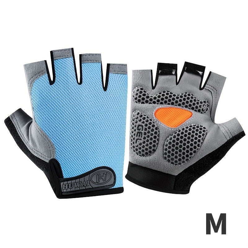 AthletiQ Half-Finger Outdoor Gloves, Universally Sized for Men & Women