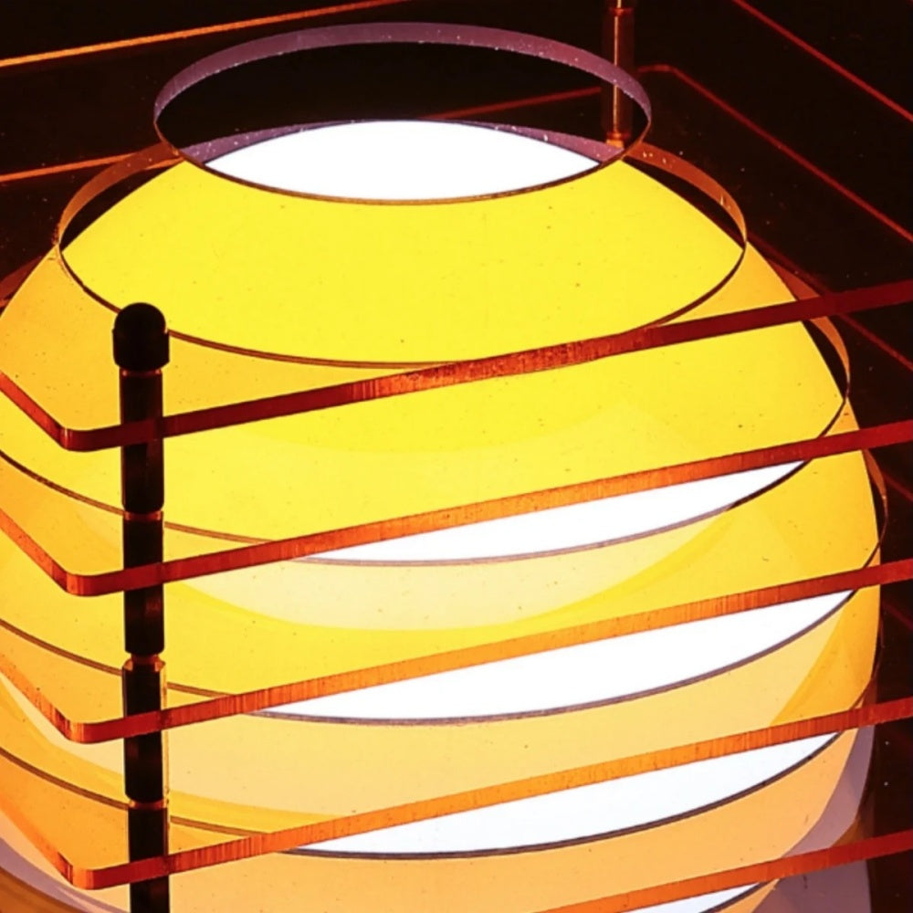 Geometric Table Lamp with Layered Globes | Modern Design for Living Room & Office - Lamylie