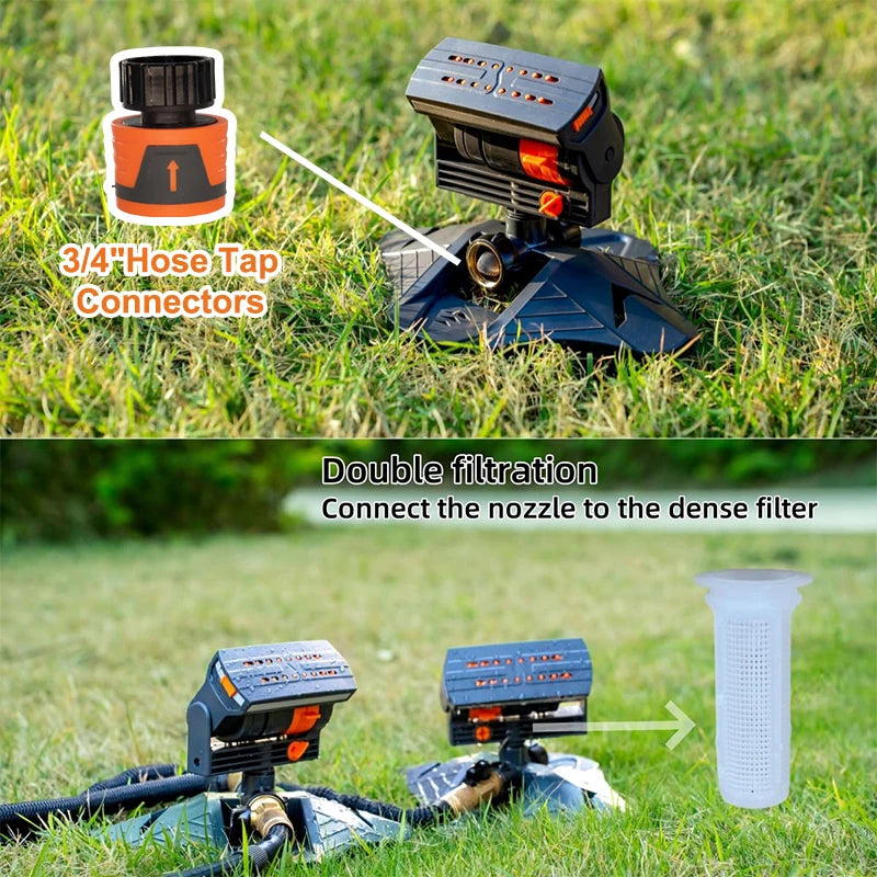 Oscillating Lawn Sprinkler with 16 Nozzles for Even Watering - Lamylie